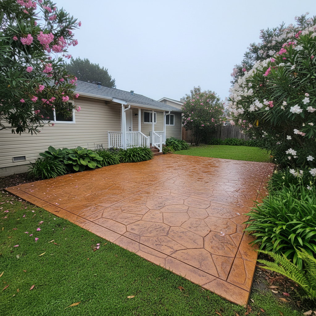 Exposed Aggregate Concrete completed by Elite Concrete in Benton, LA